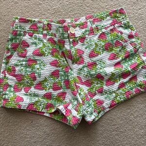 Women’s Pink & Green Strawberry Print Callahan Shorts